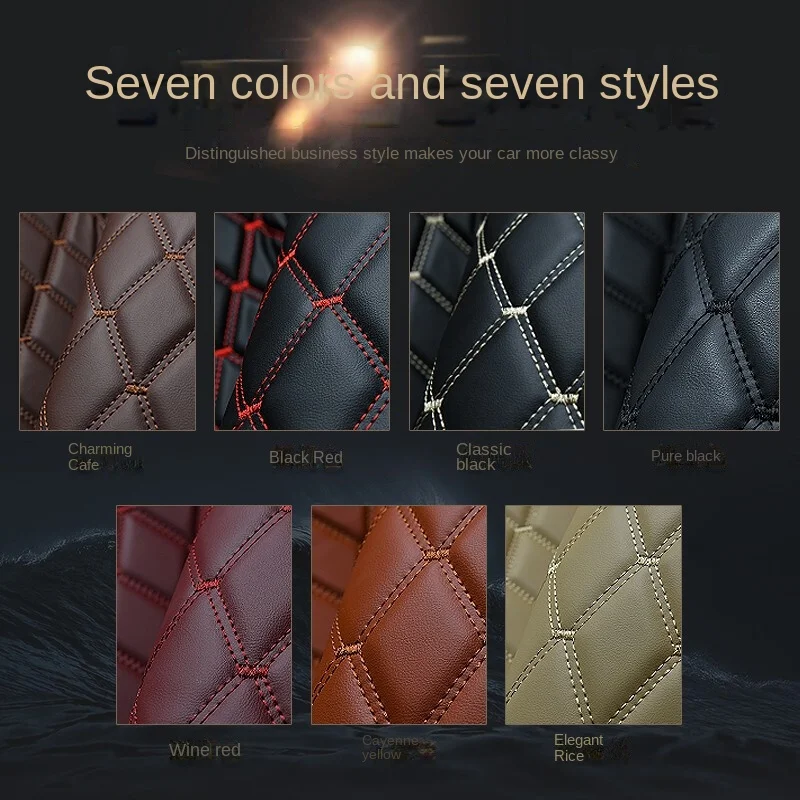 In Stock High Quality Leather Car Foot Floor Mats Waterproof Luxury Interior Accessory Full Size Specially
