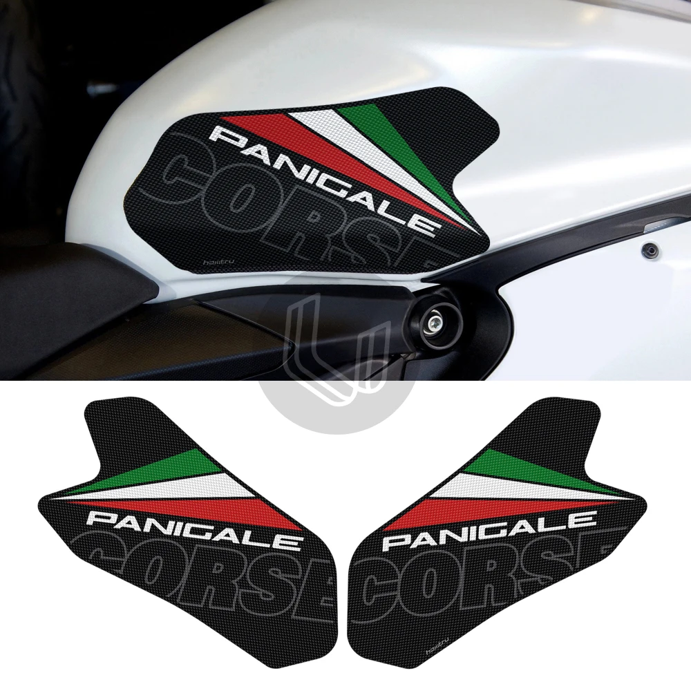 

For Ducati Panigale 899 959 1199 1299 V2 Motorcycle Anti-slip Side Tank Pad Protection Knee Grip Mat