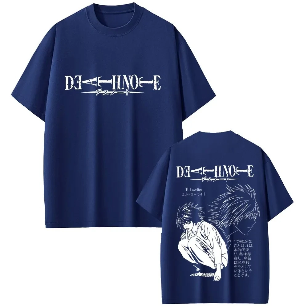 2026 Anime Death Note T-shirt Yagami Light Graphic T Shirts Men Women Cartoon Manga Oversized T-shirts 90s Vintage Streetwear
