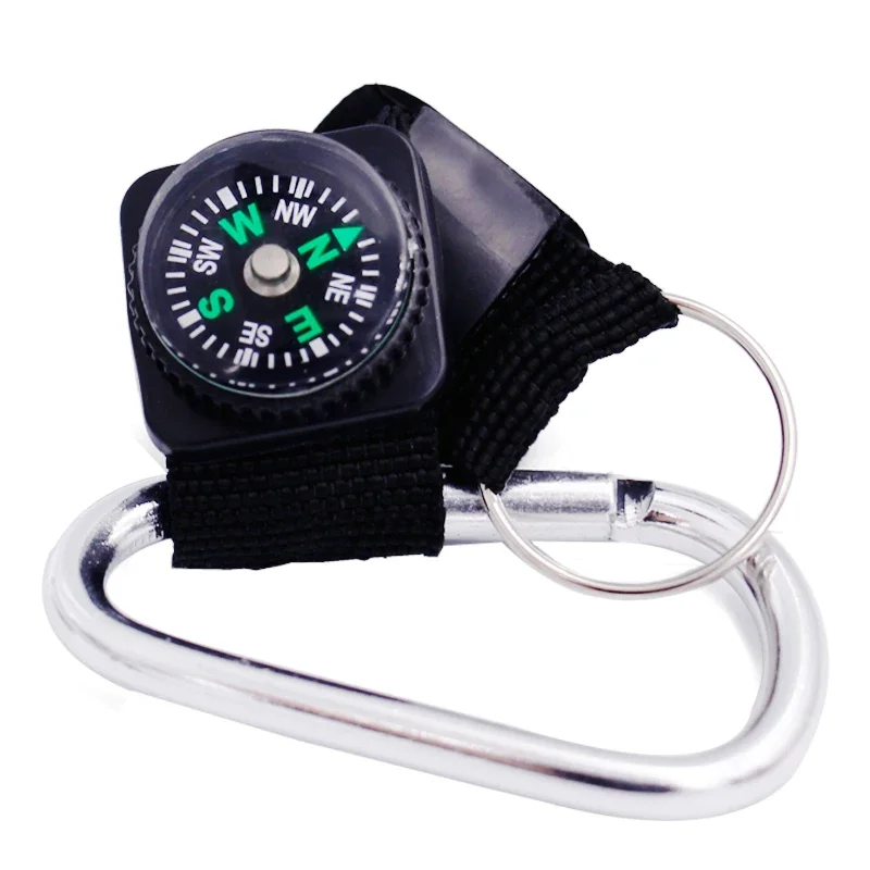 Mini Keychain Multifunction Camping Compass Thermometer Outdoor Climbing Temperature Tester Helping Survival Device