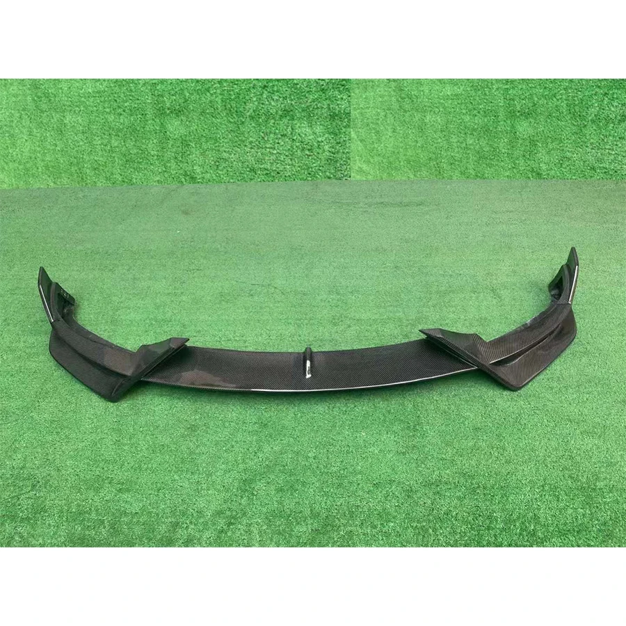 For Tesla Model Y AD style Carbon Fiber Car Front Bumper Diverter Spoiler Diffuser Front lip chin L Style upgraded body kit
