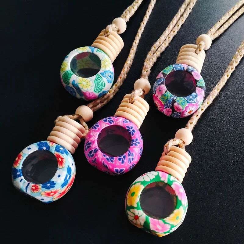 

100Pcs Car Air Freshener 8ML Empty Hanging Perfume Diffuser Glass Bottle for Essential Oils