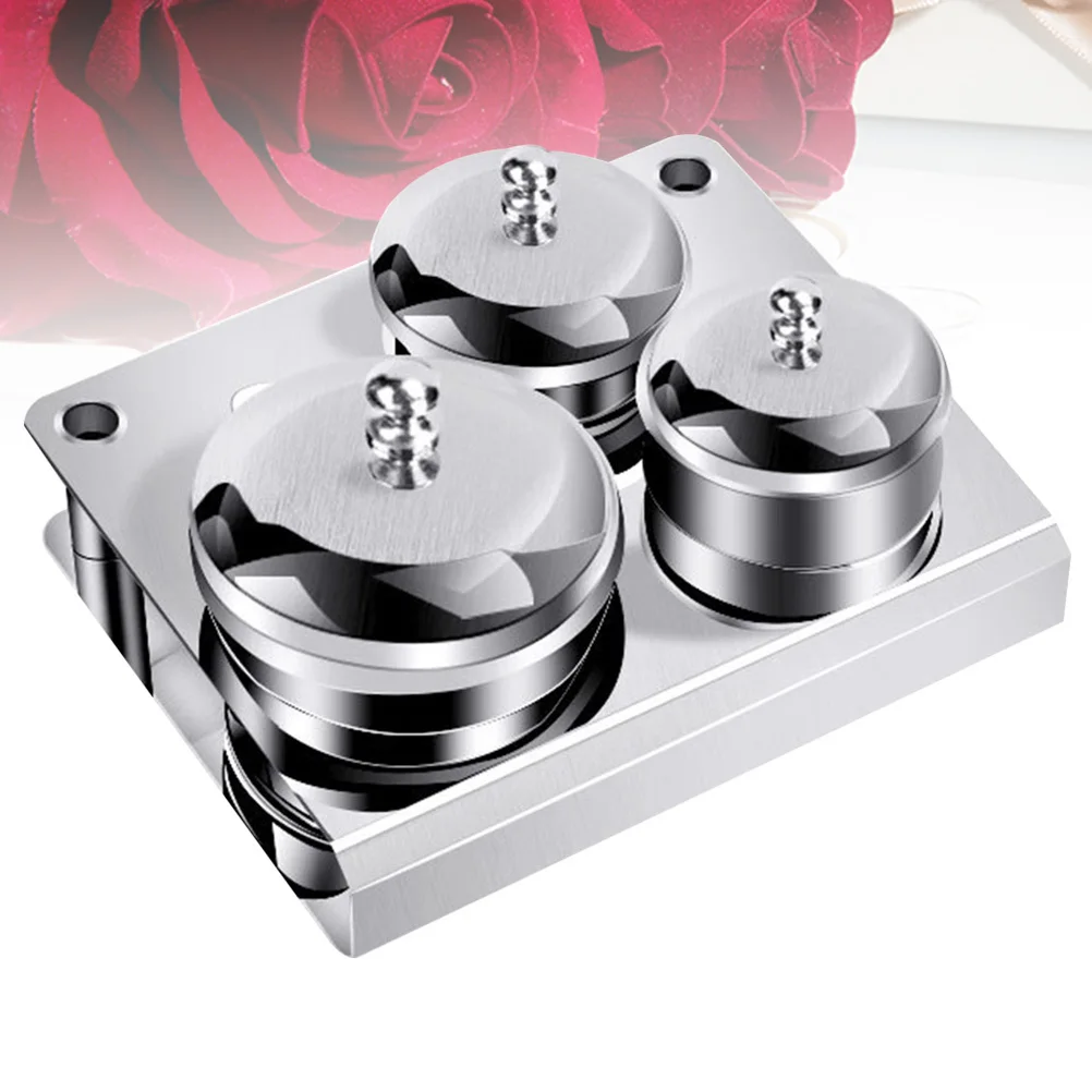 3 قطعة أكواب معدنية للأظافر عالية اللمعان من الأكريليك حاويات مسحوق سائل مدمجة لفن الأظافر برطمانات صغيرة أدوات مانيكير احترافية #4