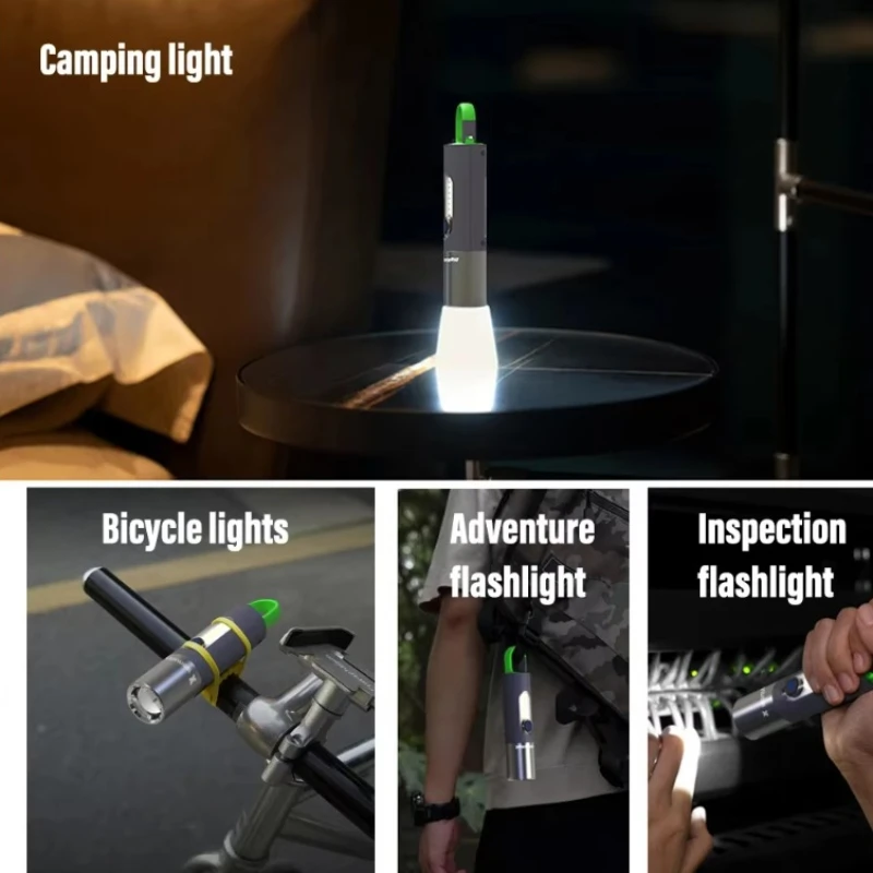 1800mA Ultra Bright White Laser Flashlight Camping Light Keychain Flashlight Flash Light Torch Lantern Portable Keychain Lamp