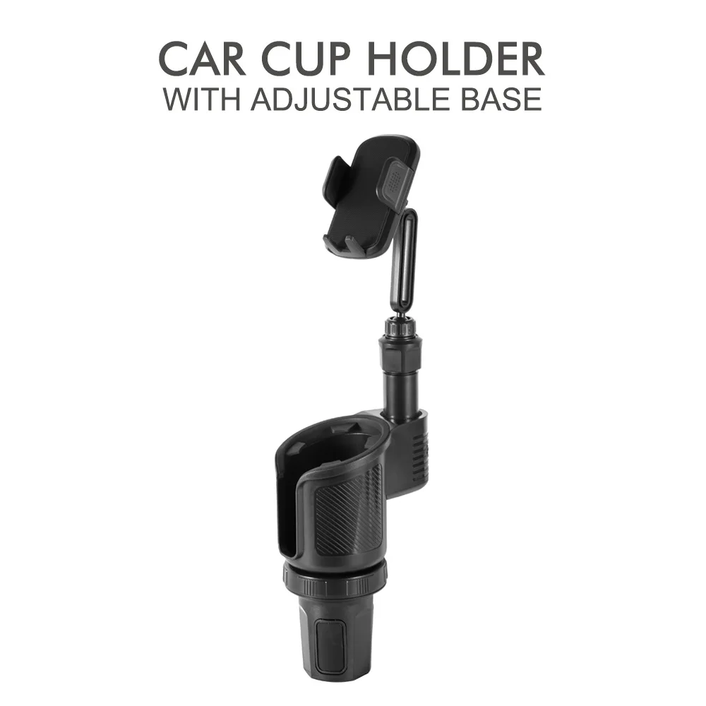 

Universal Car Cup Holder Expander & Phone Stand 360 Rotating Designs Vehicle Phone Hold for 4.7 to 7.2 Inch Smartphones