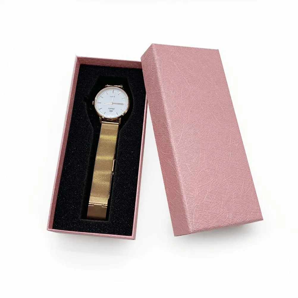Women Women Soft Cushion Watch Box For Men Storage Display Organizer Jewelry Holder Watch Case For Men Gift Case Pink