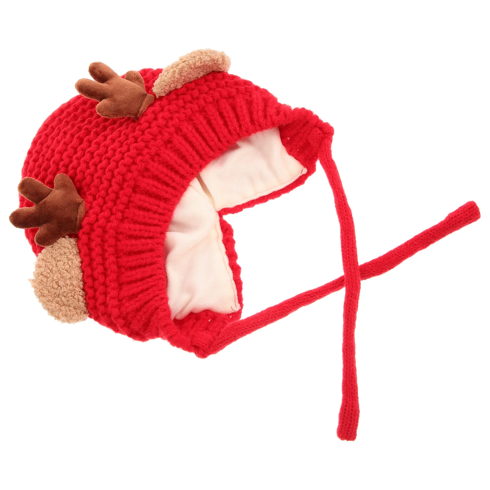 

Красная детская термовязаная шапка, приятная для кожи, ветрозащитная вязаная шапка крючком для зимней уличной одежды, детские шапки, детская вязаная шапка