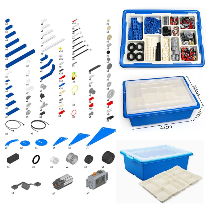 Juego educativo STEM 9686, bloques de construcción técnicos simples y motorizados, estudiantes de escuela, aprendizaje, ladrillos con función de potencia, 396 Uds.