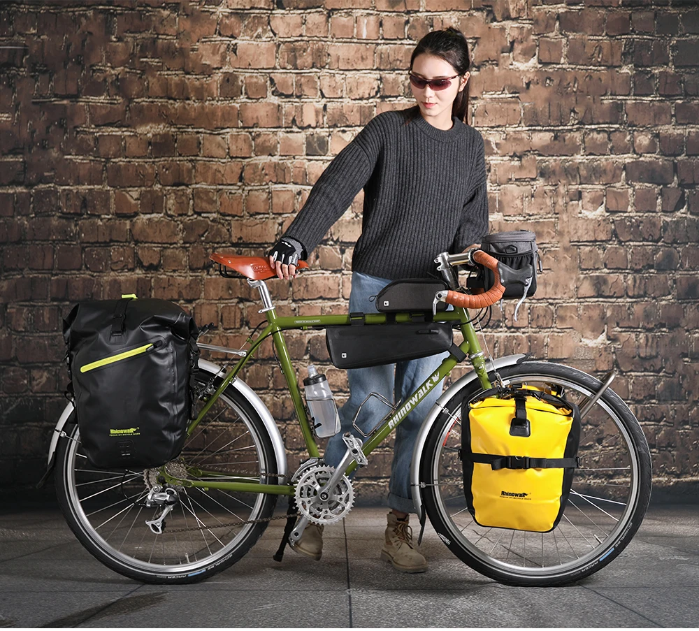 Rhinowalk 7L-15L Fahrradtasche, 100 % wasserdicht, Frontgepäckträger, hinten, Fahrradgepäckträger, Radfahren, Tasche, Fahrradzubehör, MTB – Detail 10