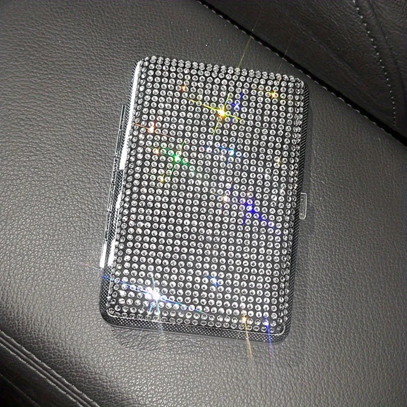 Luxury Sparkling Cigarette Case Slim Style Rhinestone Case Smoking Accessories