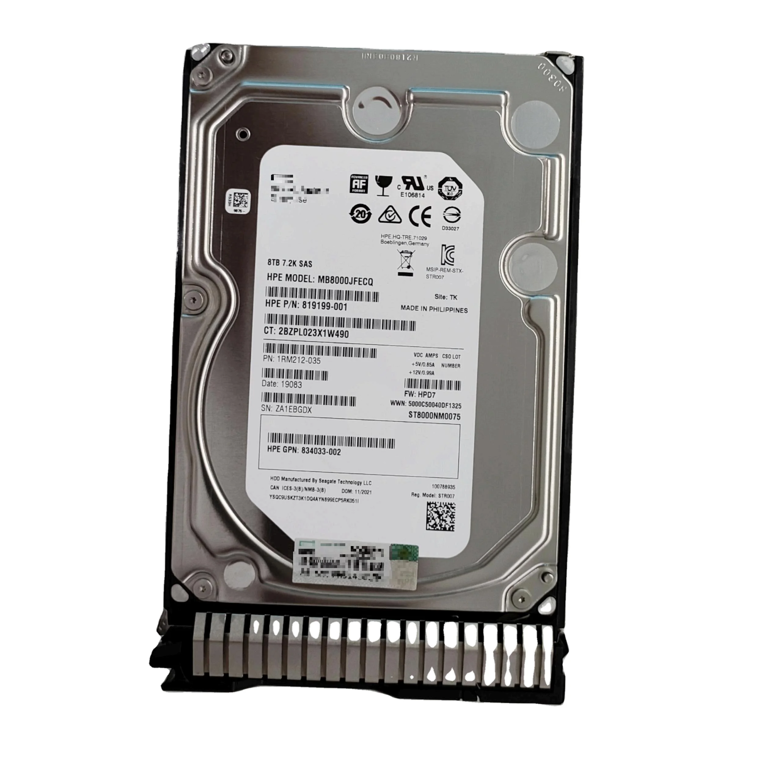 Good Price 819201-B21 820032-001 8TB SAS 7.2K 12G 3.5 HDD