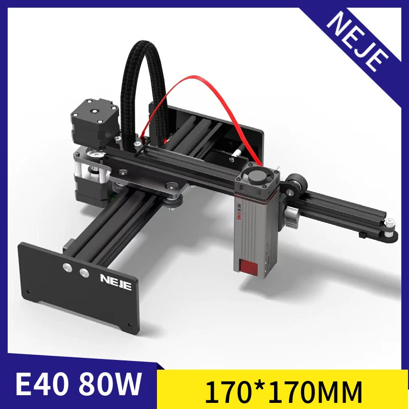 NEJE 3 E40 80W CNC Laser Engraver Portable Engraving Carving Machine Mini DIY Laser Logo Mark Printer for Metal Engraving