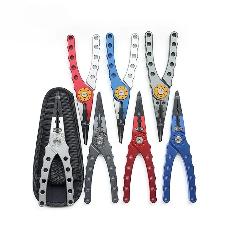 

New Aluminum Alloy Lure Pliers Control Fish Device Multifunctional Wire Cutting and Hook Removal Pliers Outdoor Fishing Gear