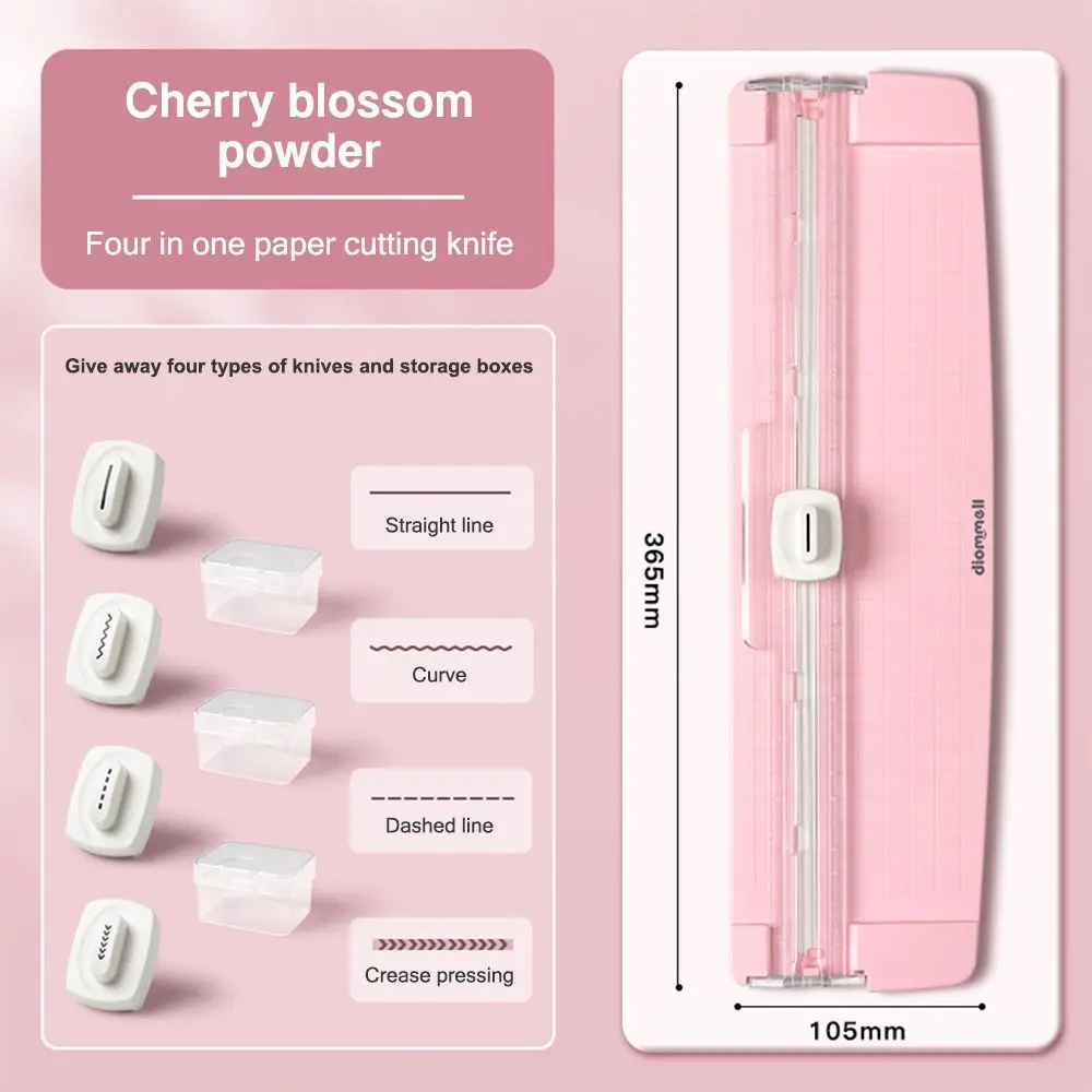 Wtih 4 Types of Edges Paper Trimmer Lightweight Multi-Function Creasing Machine Arbitrary Positioning 4-in-1 Photo Cutting Tool