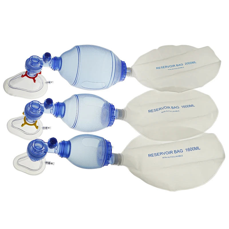 Tierarzt PVC Manual Resuscitator Wtih Reservoir Bag Oxygen Tube First Aid Kit Simple Breathing Emergency Tools High Quality