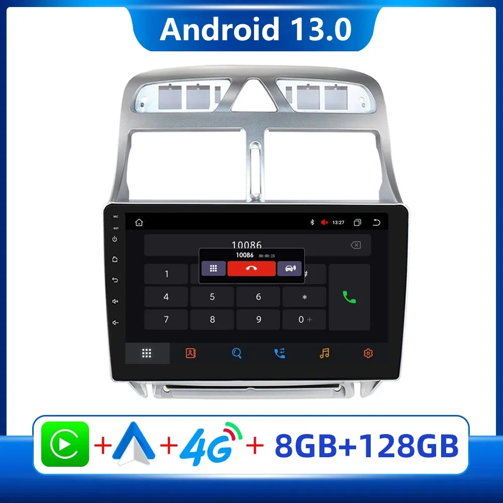 

Carplay Car Android Radio For Peugeot 307 307CC 307SW 2004-2013 Auto 4G Multimedia Player GPS 2din 9" 2 Din Autoradio