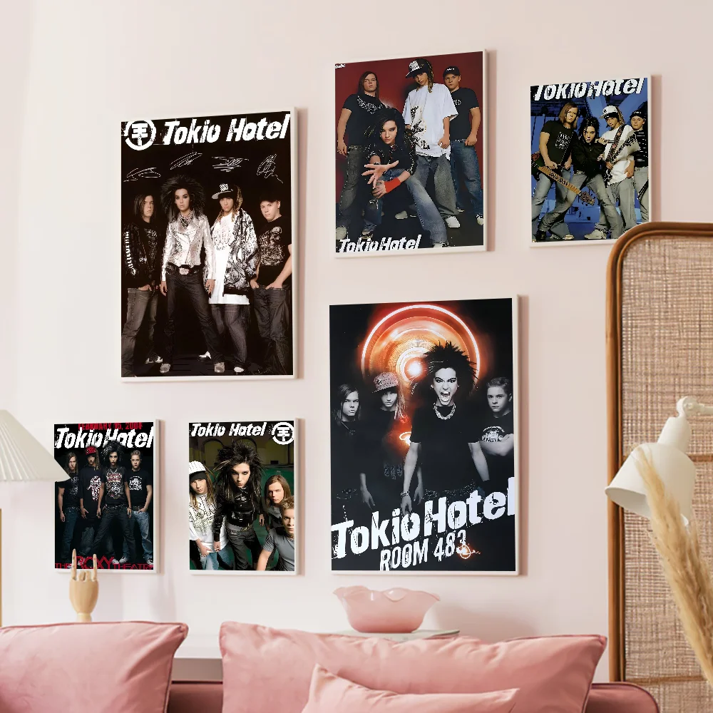 Tokio Hotel Band DIY Sticky Poster Fancy Wall Sticker For Living Room Bar Decoration Wall Decor