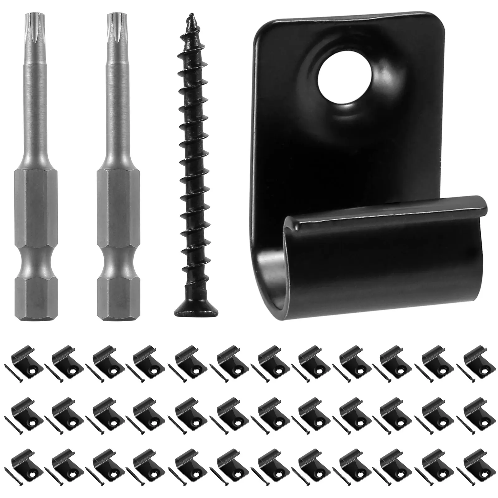 36/72Pcs 304 Stainless Steel Starter Clips Set Universal Starter Deck Clips with Screws and Driver Bits Weather-Resistant