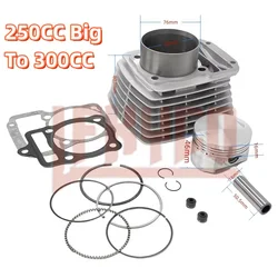 Motorcycle 70mm Big Bore Cylinder Piston Kit Motor for CG250 to CG300 CG 250CC to 300CC 16mm Pin 167FMM Engine Parts Motoblock