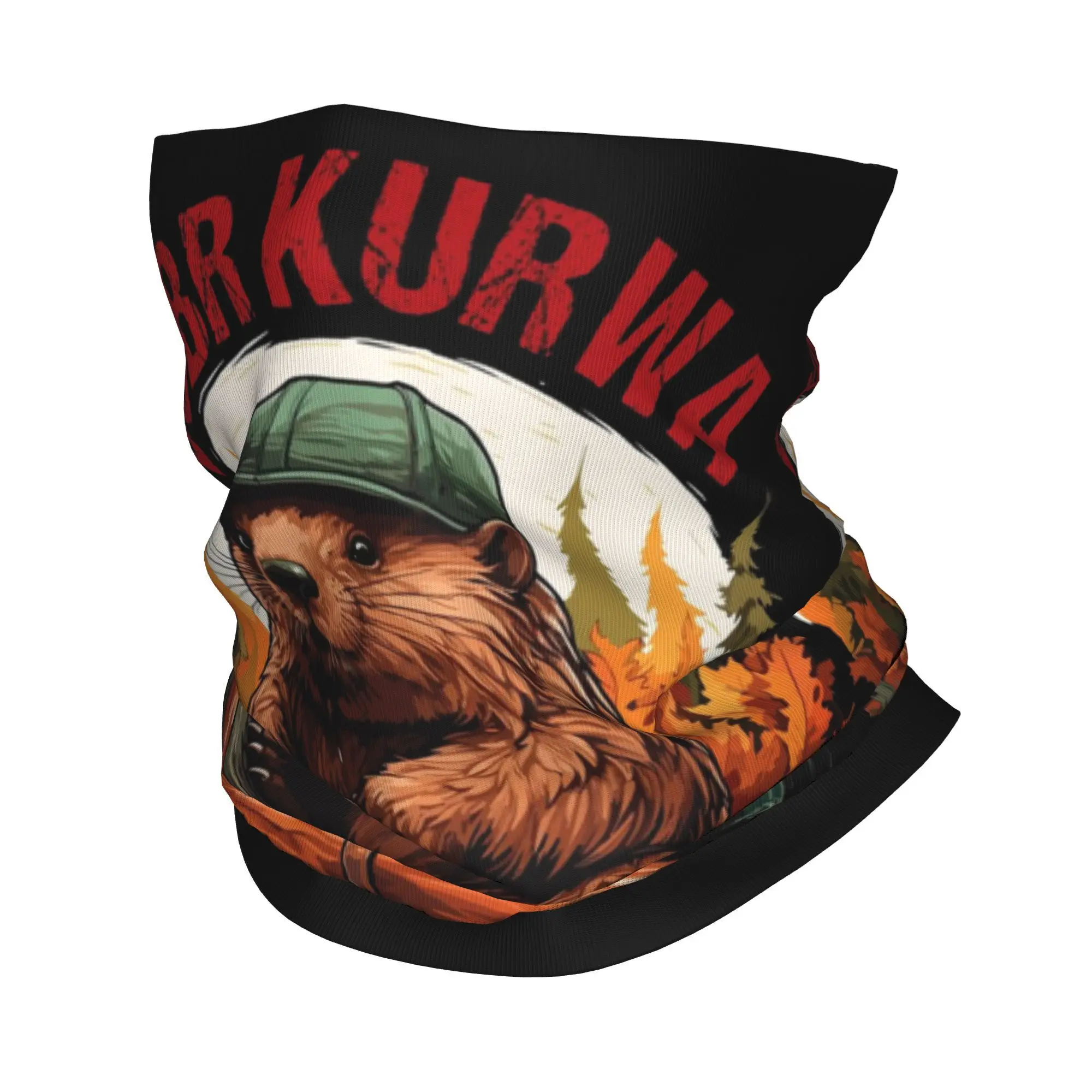 Bobr Kurwa Bober Beaver Bandana Neck Cover Printed Magic Scarf Multi-use Headband Hiking Fishing For Men Women Adult Windproof