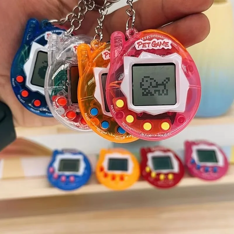 Animaux de compagnie électroniques transparents virtuels pour enfants, jeu d'entraînement de détermination, animaux de compagnie nostdéchiré, mini machine pour animaux de compagnie, jouets drôles Tamagotchy