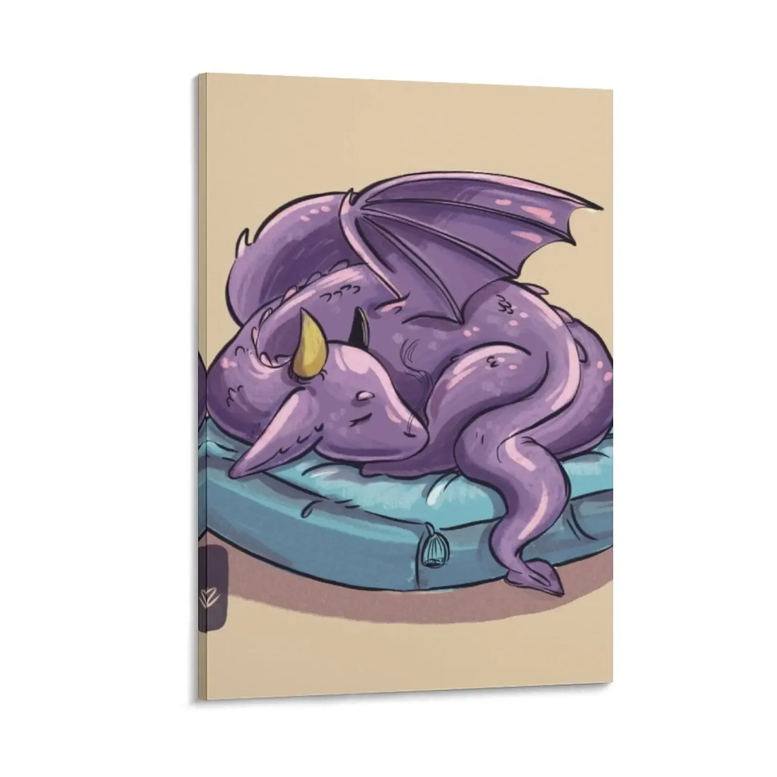 

Napping Dragon Canvas Painting art decorative frames wall room room decorations aesthetic