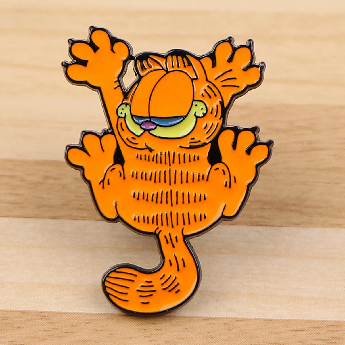 Kawaii Cartoon Enamel Pins Fat Orange Cat Brooches For Clothing Backpack Lapel Badges Fashion Jewelry Accessories Gifts Cosplay