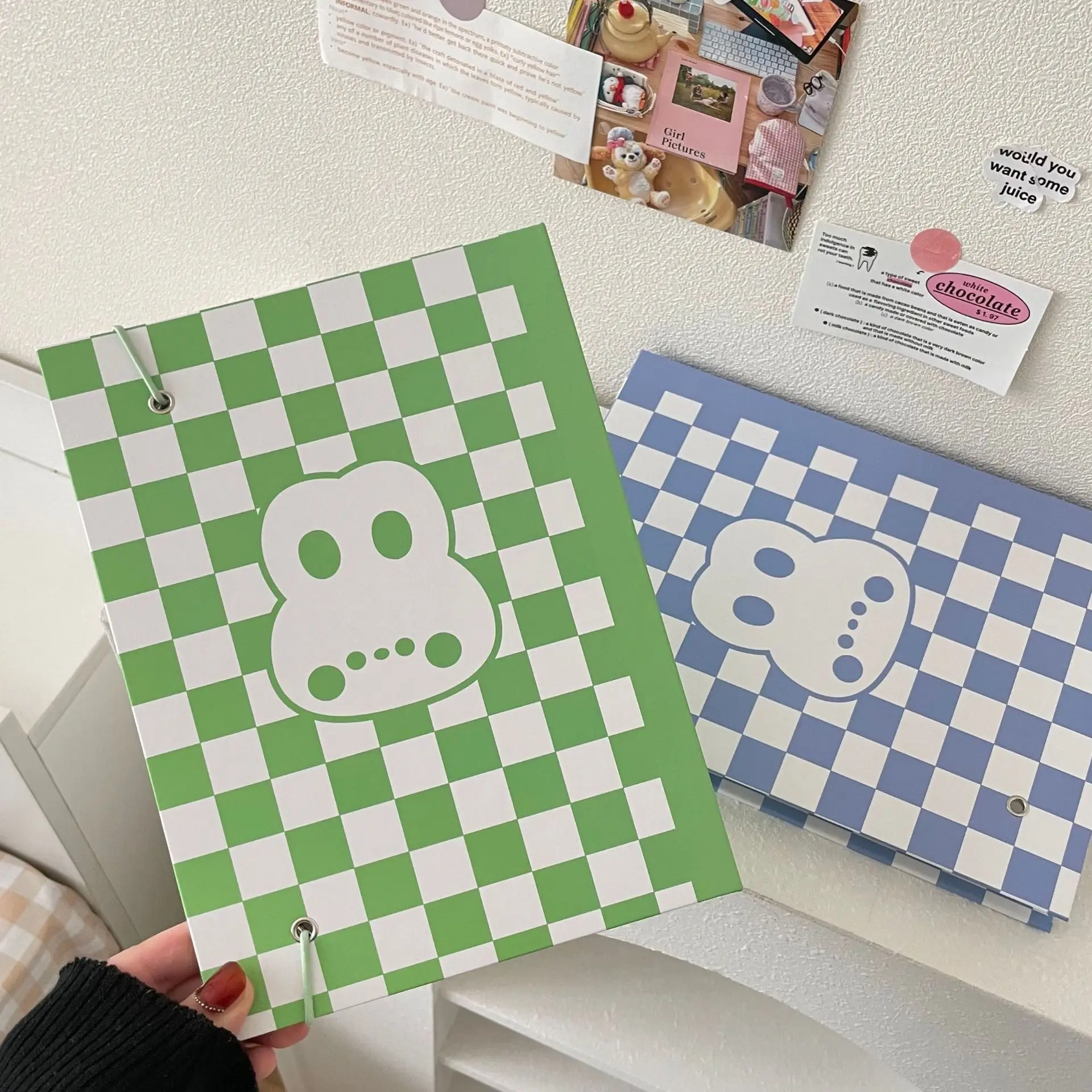 Sharkbang entworfener A5-Ordner, fester Einbandring, zum Sammeln von Büchern, Tagebüchern, Nachfüllungen, Schachbrett, Verband, Postkarten, Aufkleber, Organizer – Detail 18
