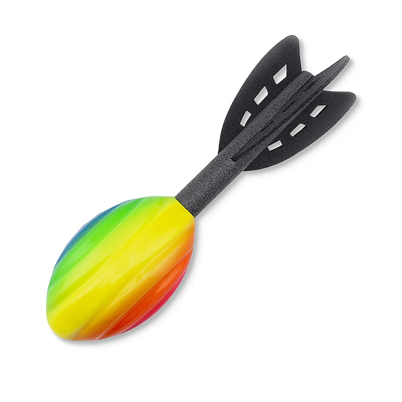

29cm Outdoor Long Distance Darts Toy Integrative Fun Throwing Game Rainbow Foam Spiral Rocket Football Hand Throwing Toy