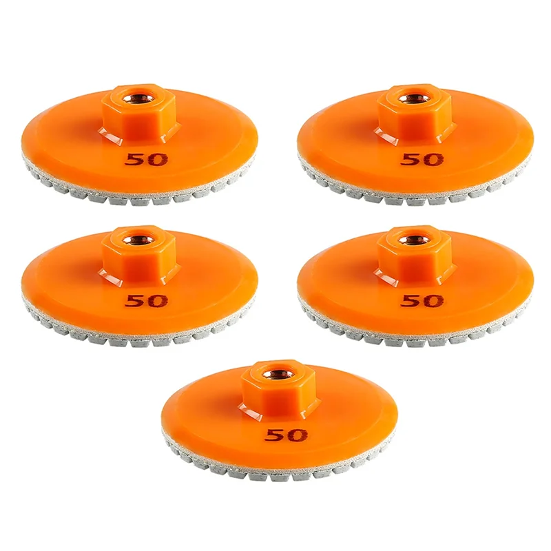 CQMF-5PCS 80Mm M10 Haakse Slijper Tegel Trimmen Polijstschijf Droog Slijpen Marmer Porselein Afschuinen Slijprand