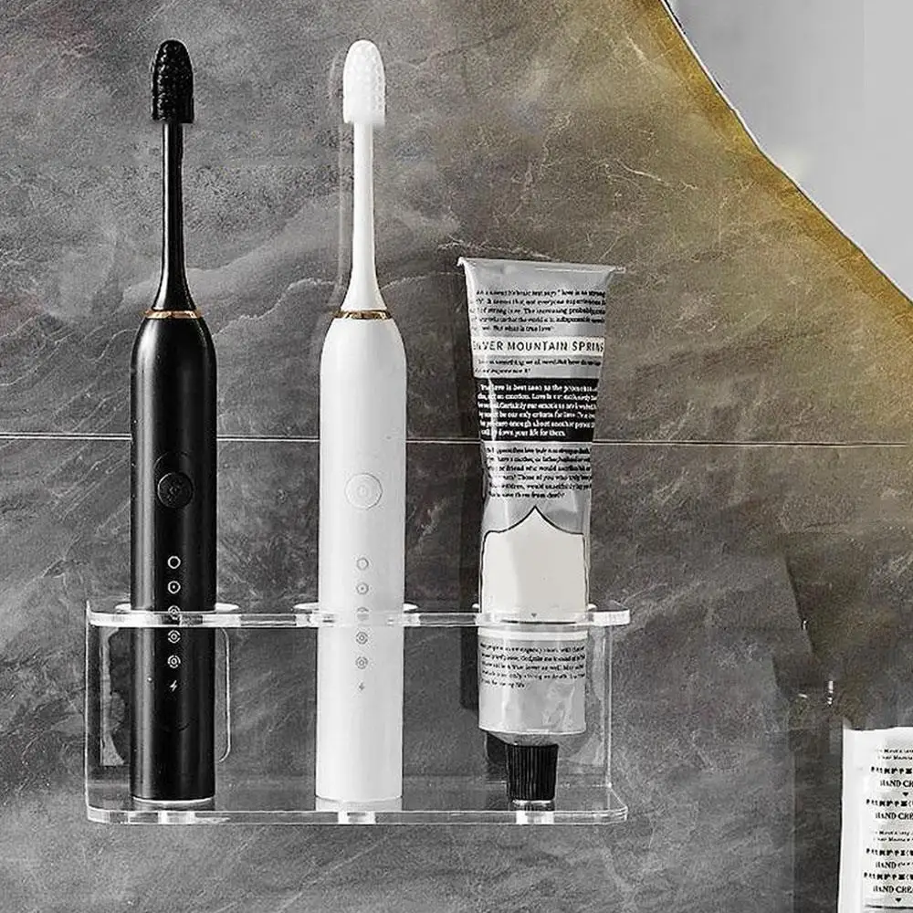 

Bathroom Organizer Rack Storage Rack Electric Toothbrush Holder Wall Mounted Space Saving Design Modern Dental Equipment Storage