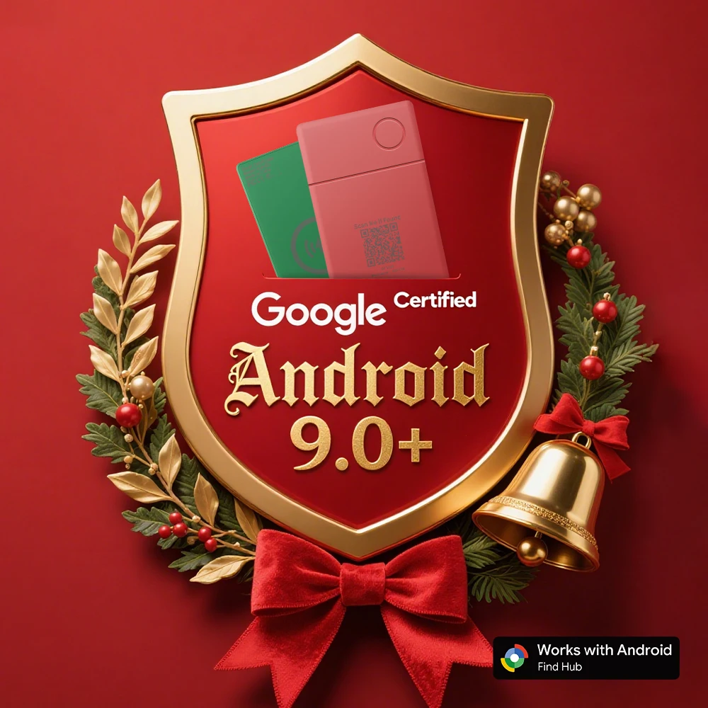 구글 파인드 앱을 통한 충전식 안드로이드 트래커 GPS 여행 위치 추적 여권 ID 카드 QR 코드 분실 방지 태그 크리스마스 선물