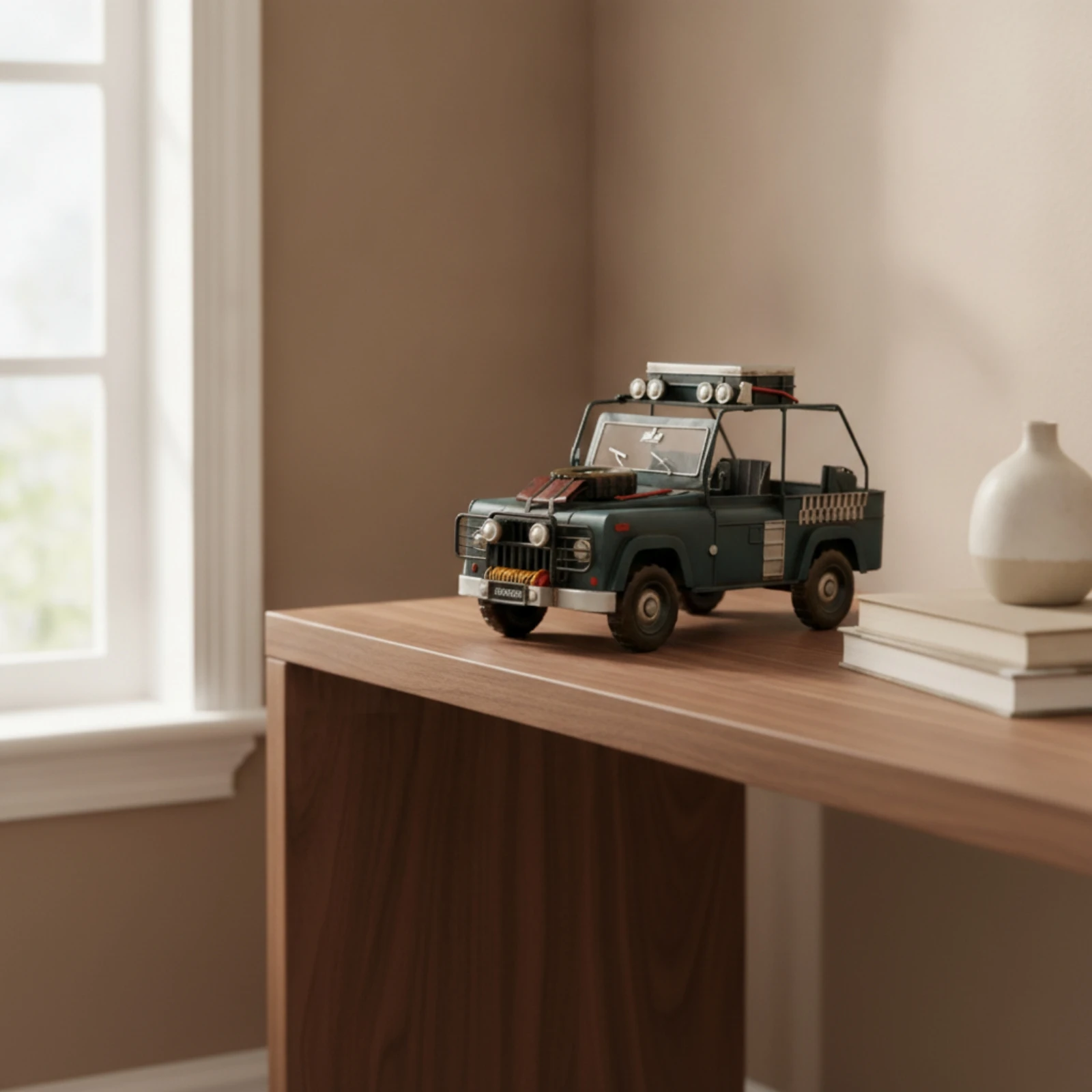 

All-Terrain Vehicle Model Detailed Car Model with Spare Tire Rugged Long-Lasting for Collectors, Shelf, Desk