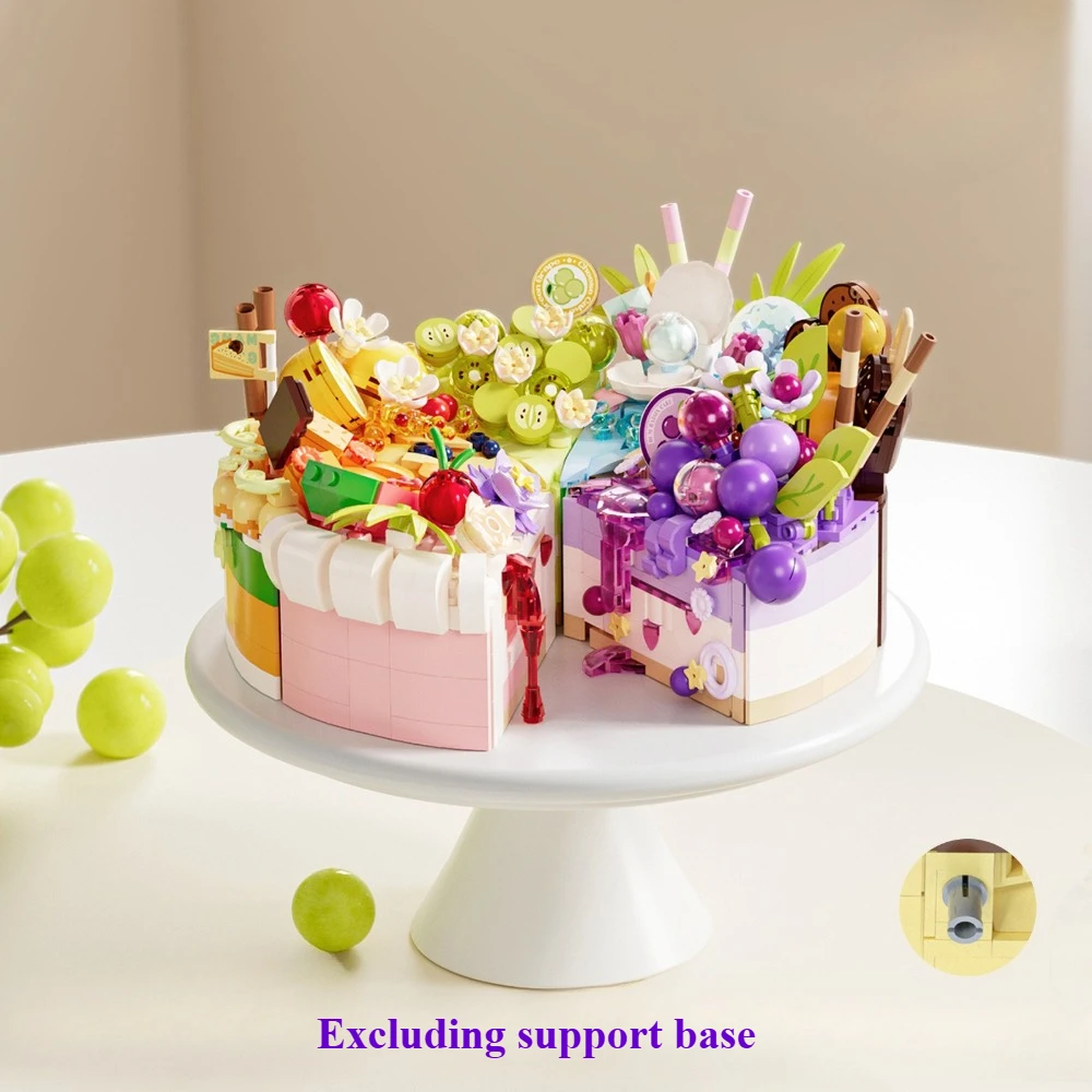 

MOC десертный торт, британский послеобеденный чай, набор строительных блоков, сладкий торт, игровой предмет, орнамент, игрушки для детей, подарок на день рождения и праздник