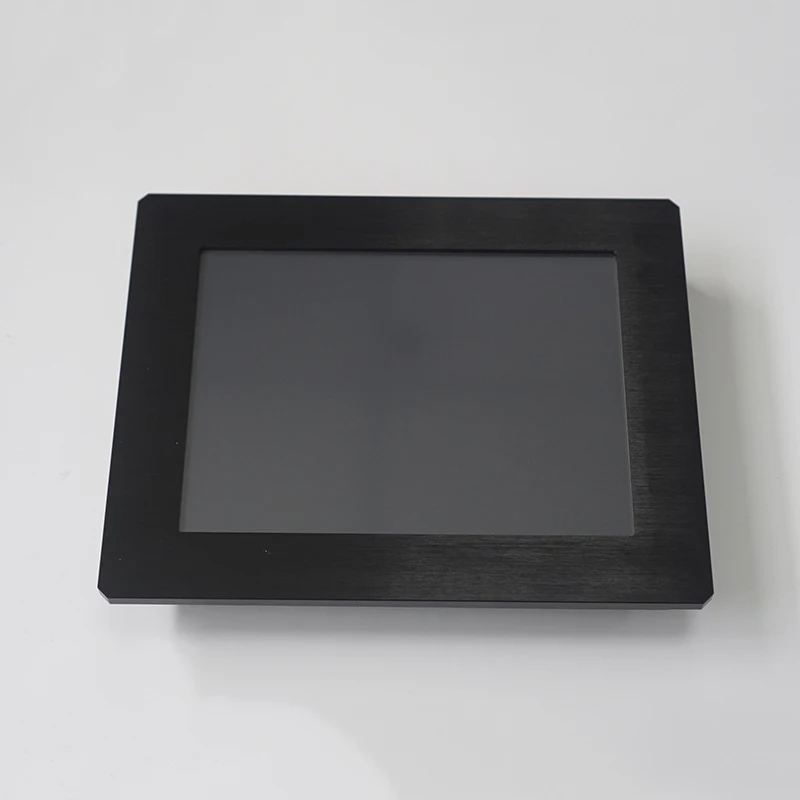 8 inch front bezel 3mm resistance touch screen monitor panel mount, 7x24 continuous operation