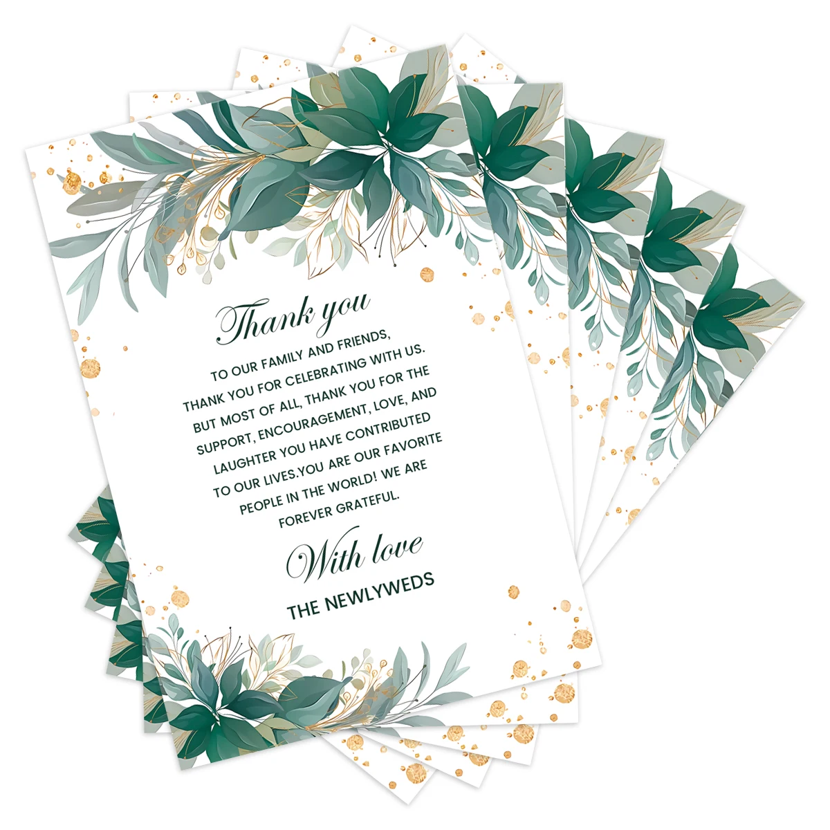 50pcs Wedding Table Thank You Cards Table Place Setting Card for Weddings,Receptions, Events and Celebrations Decoration Cards