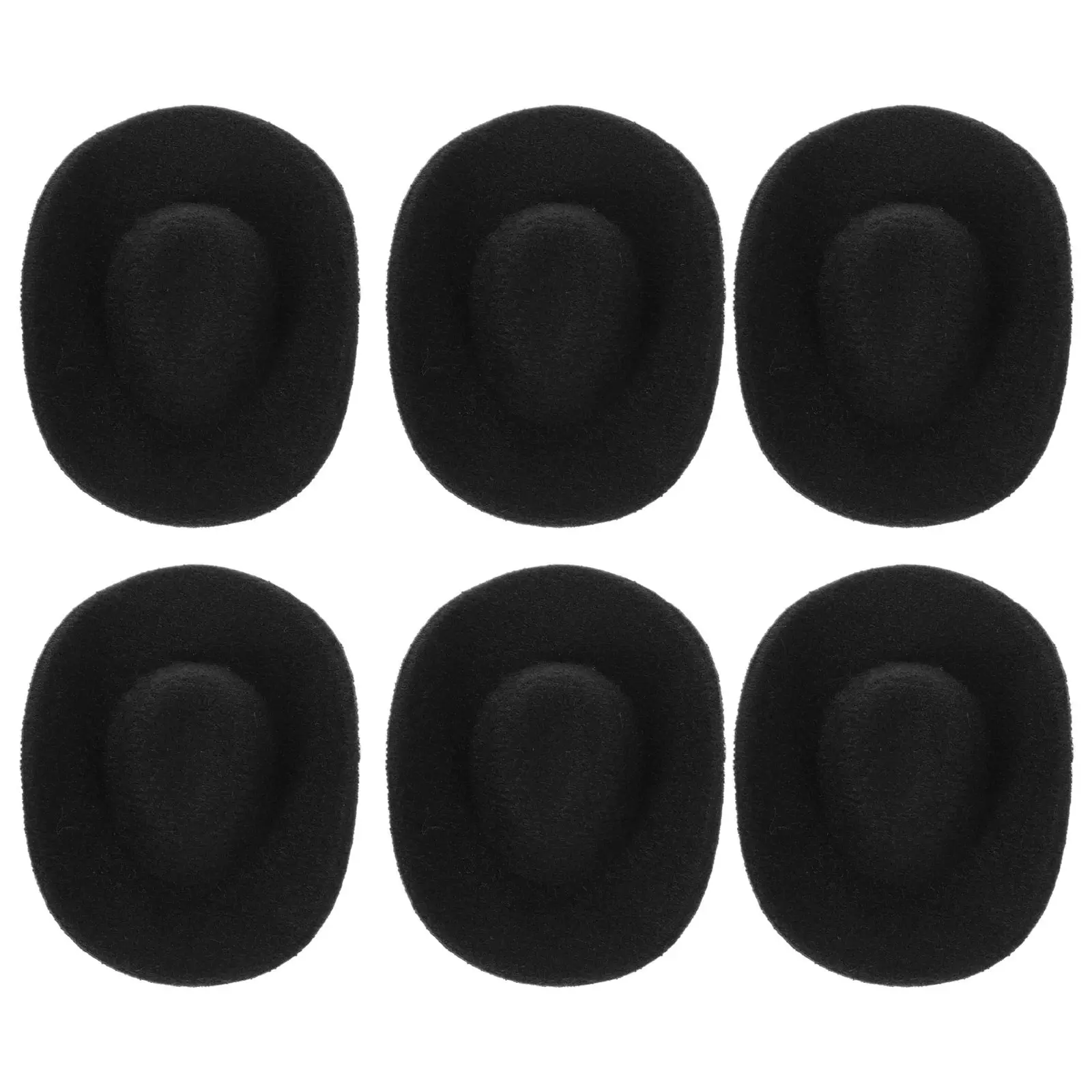 6Pcs Mini Hat Set Eva Small Jazz Cowboy Top Hats for Dollhouse Crafts Halloween Decor Miniature Hat Set Mini Cloth Hats