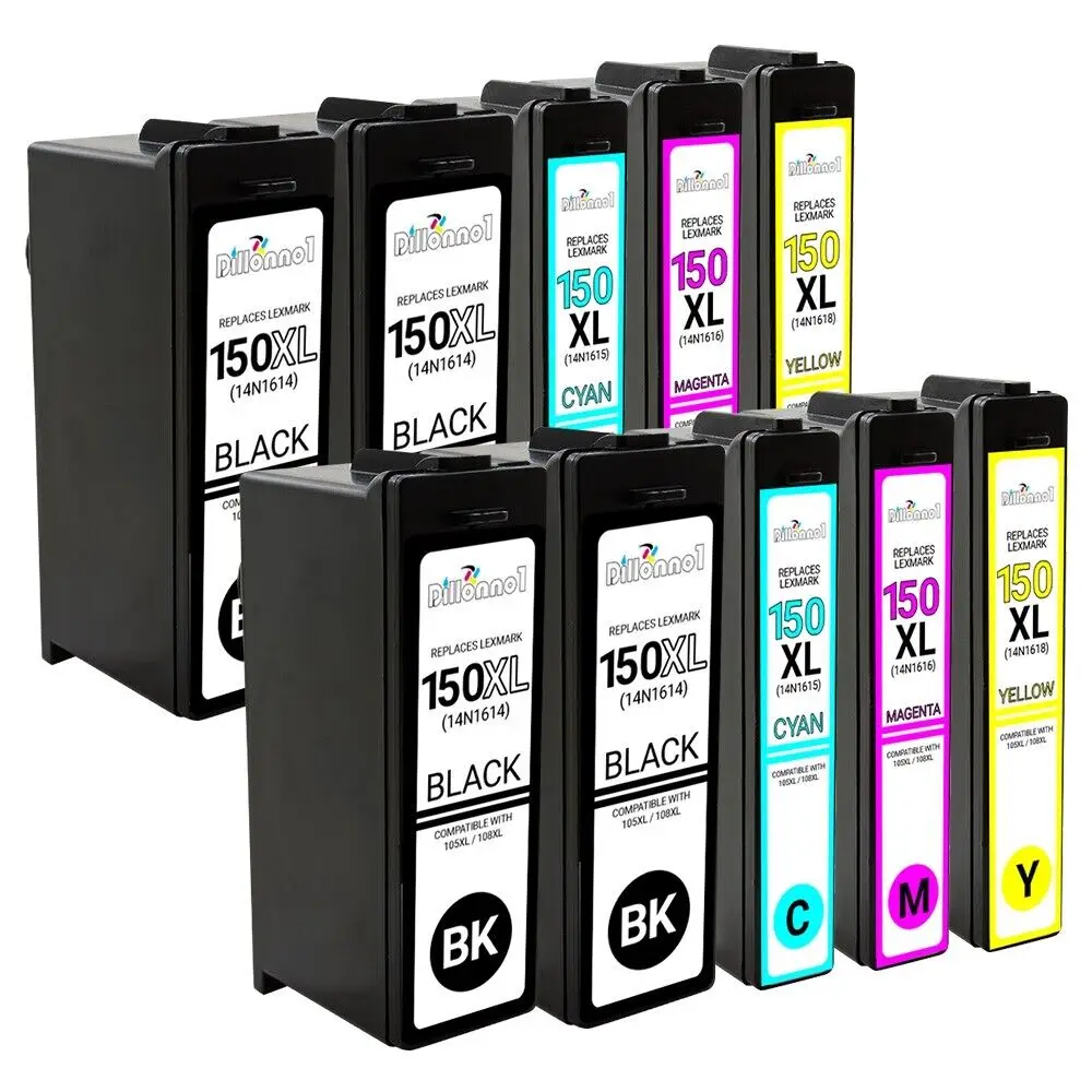 10pk 150XL Black Cyan Magenta Yellow Ink For Pro 715 915 Pro715 Pro915