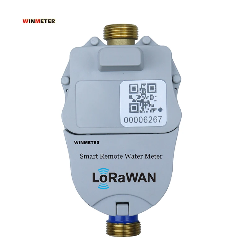 Digital Smart Water Meter With Valve Lorawan Bluetooth Module Technology Prepaid Cast Iron Brass Threaded Connection OEM