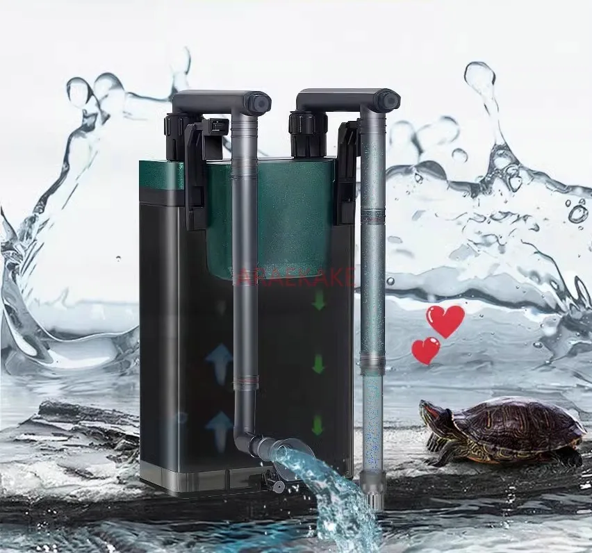 

Turtle tank filter, fish tank wall mounted filter bucket, small low water level external turtle filter circulation system, stati