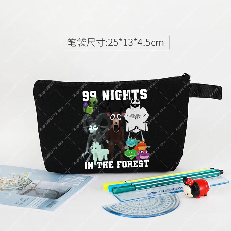 لعبة 99 ليال في الغابة الاطفال حقيبة أقلام رصاص Kawaii القرطاسية كيس التخزين الأطفال أنيمي لطيف القلم حالة حقائب مكياج هدية عيد الميلاد