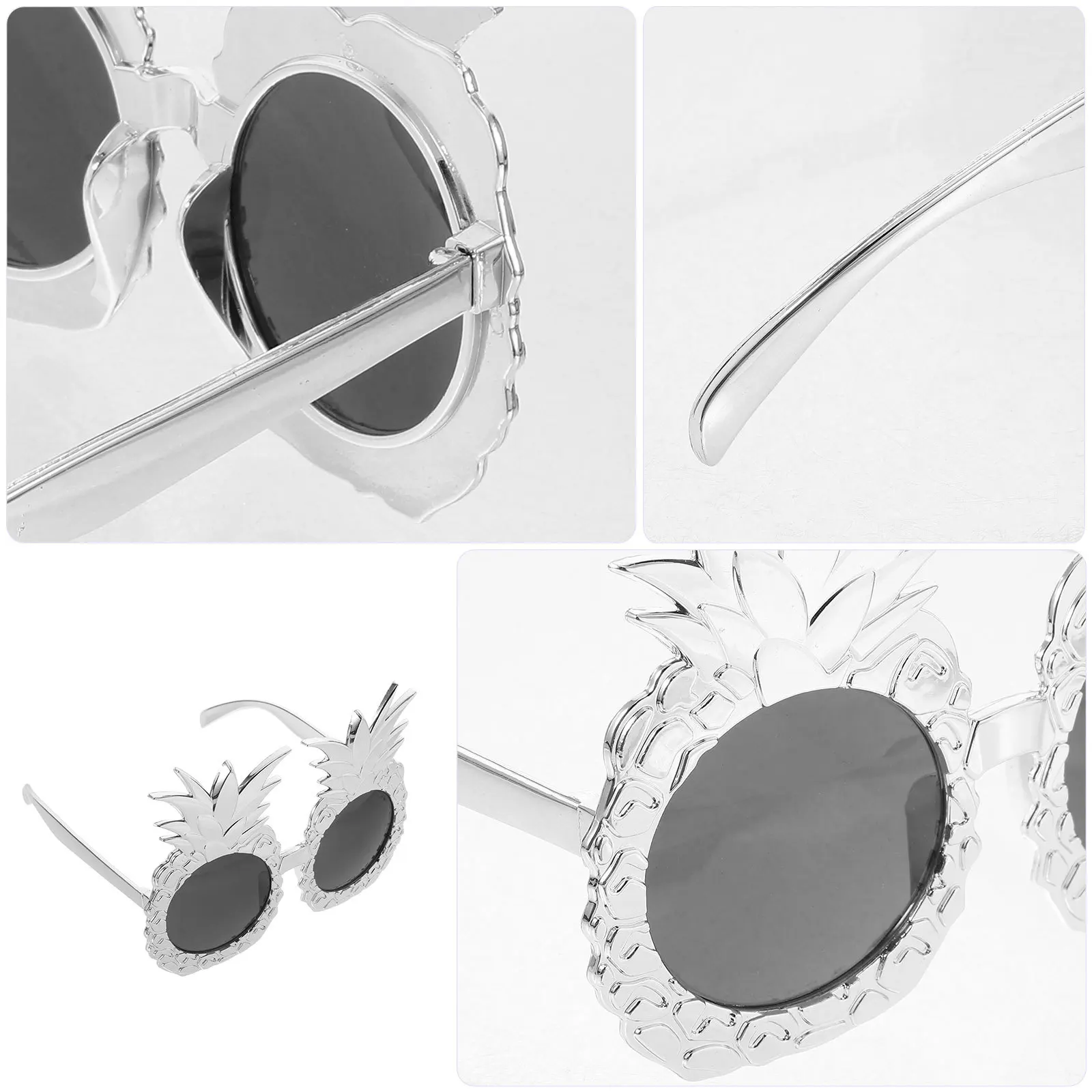 نظارات هاواي الأناناس المضحكة لوازم الحفلات الاستوائية الفريدة من نوعها على شكل أناناس للصيف والشاطئ وحمام السباحة Luau