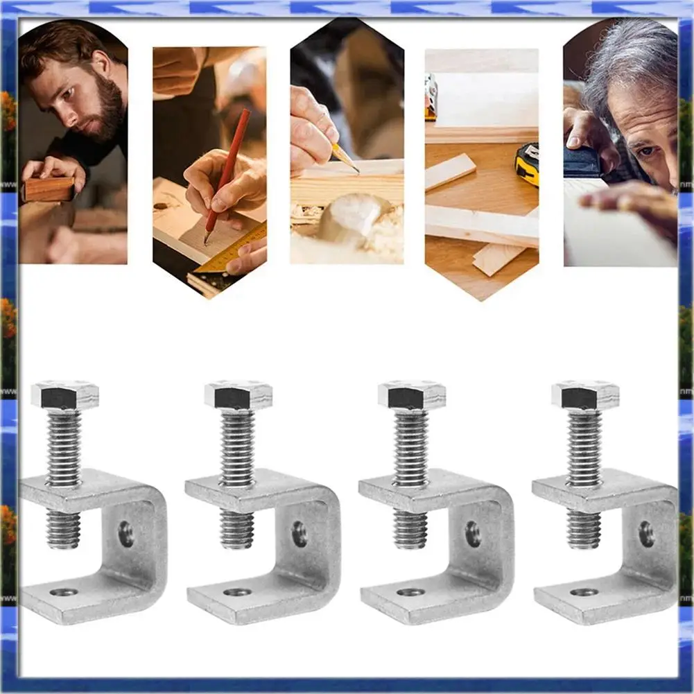 AS59 -4Pcs C-Clamp Jaw Pull Ring Adjustable Fixed Holder Clip Multi-Function Hardware Fasteners