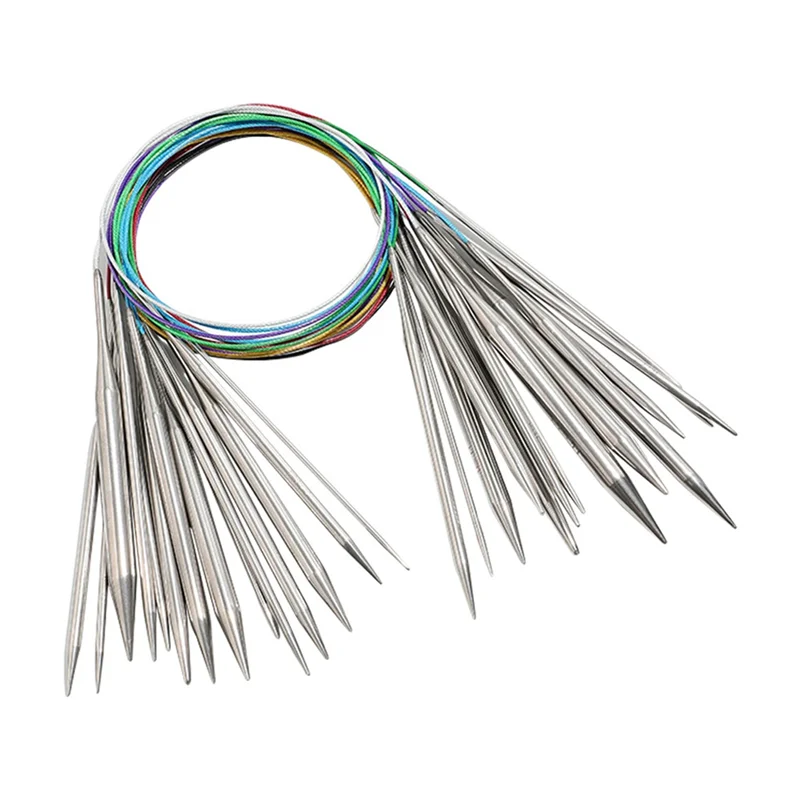 

DIY Knitting Craft Crochet Suit Do Not Call The Tool Stainless Steel Round Needle Metal Circular Knitting Needle-B09B