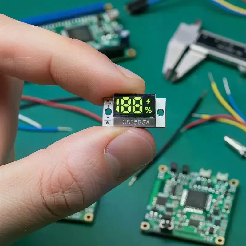 Mini Battery Level Indicator Module With Smart Button For 1-4S Lithium Battery Accurate Percentage Display Low Power Consumptio