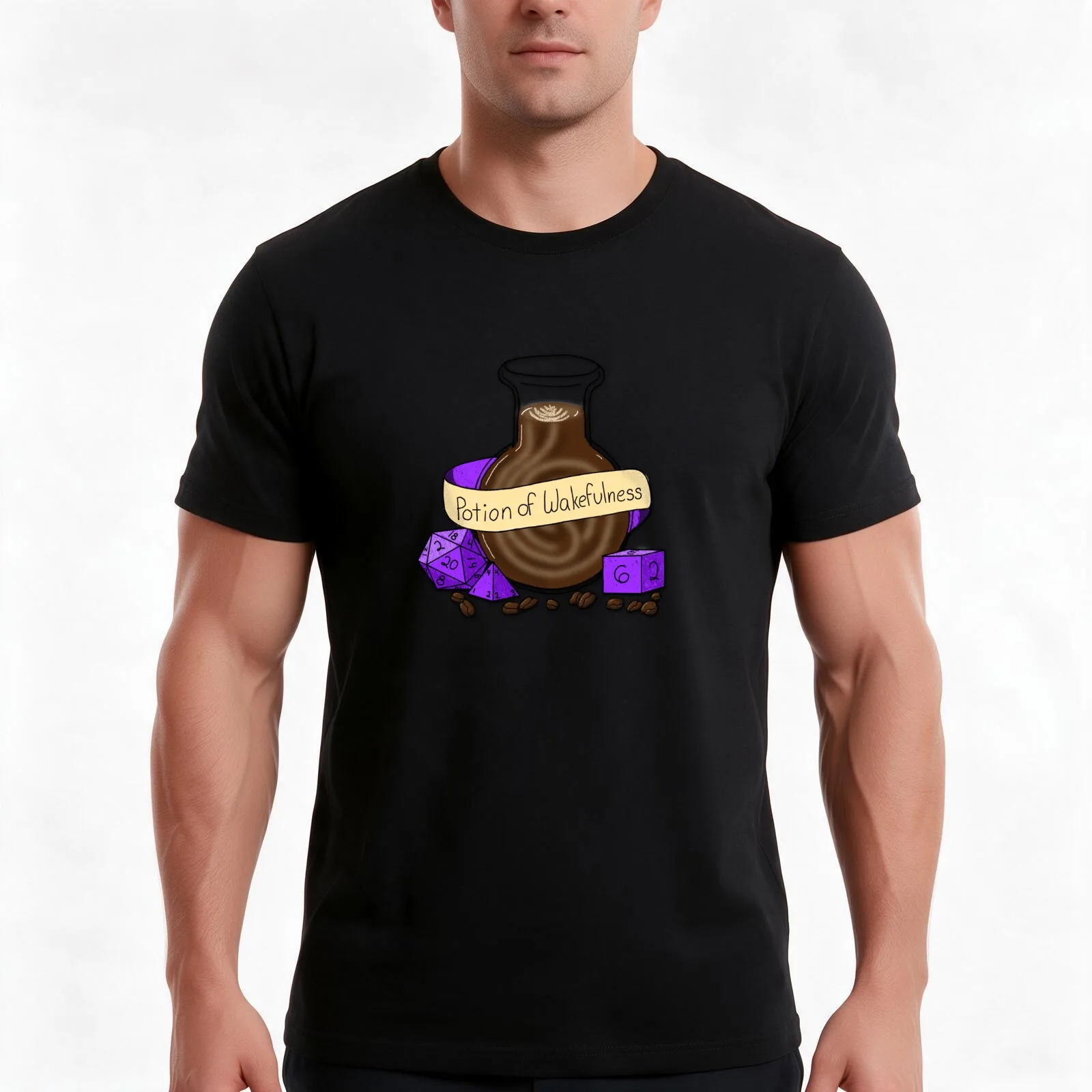 Potion of Wakefulness T-Shirt Summer Casual Cotton Tee Oversized Streetwear Tops Vintage Graphic Print Unisex Men Women