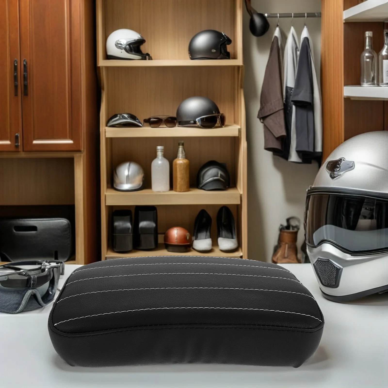 

Motorcycle Rear Seat Cushion Back Pad Accessory Cyclist Supplies Decorative Refit