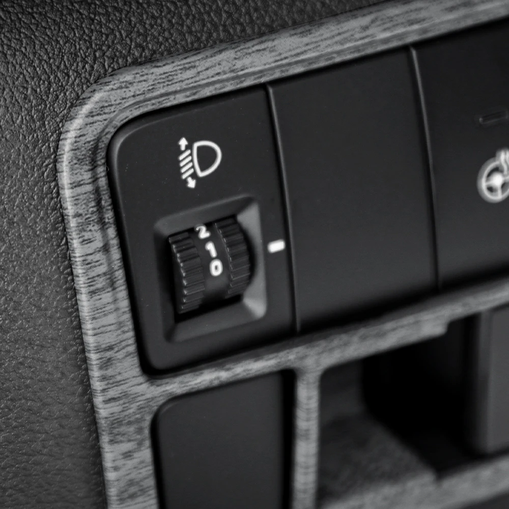 

For Hyundai Staria 2021-2026 Car Tuning Wood Grain Car Front Lamp Adjusting Part Cover Trim Accessories LHD