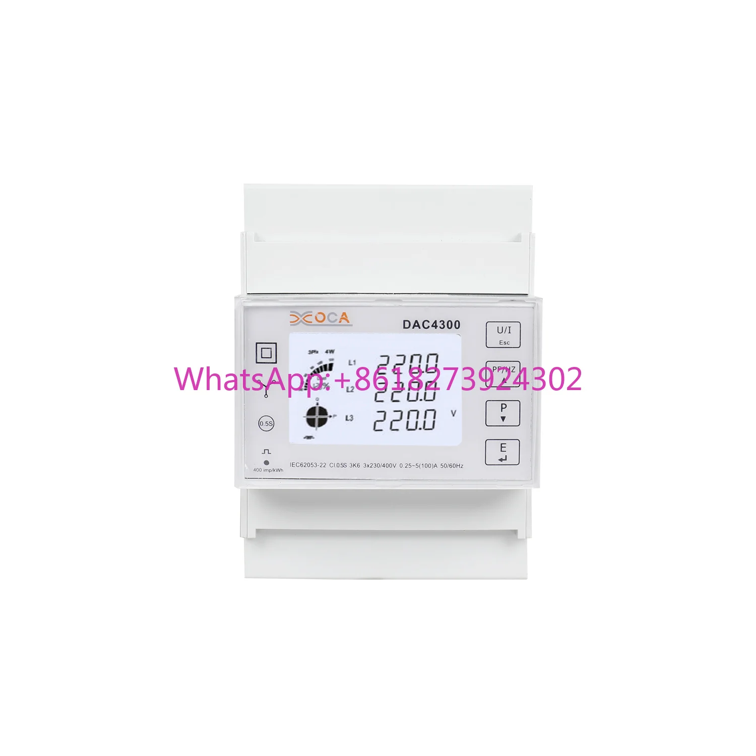 

Dac4300 DIN Rail LCD Three Phase with Transformer Energy Meter