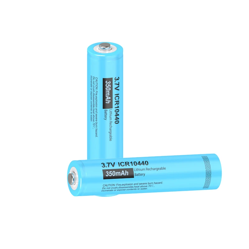 PKCELL زر علوي AAA ICR10440 3.7 فولت Liion بطاريّة ليثيوم قابلة لإعادة الشحن 10440 للمصابيح الأمامية الميكانيكية mod الشعلة العلوي vap